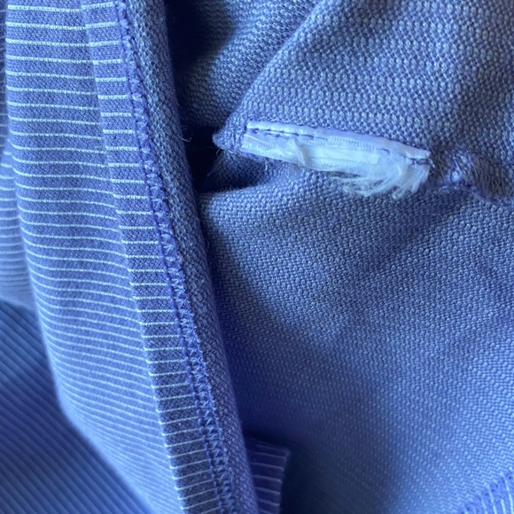 Express Lavender Ribbed Square-Neck Puff-Sleeve Crop Top - Picture 6 of 6